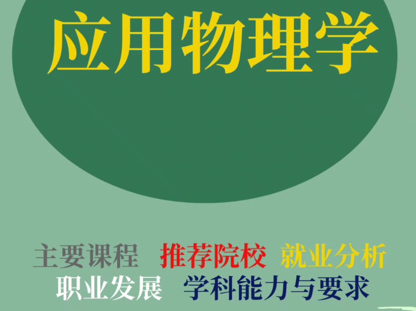 大学专业解读之应用物理学:主要课程、推荐院校、职业发展、就业分析、学科与能力要求等#选专业和选学校 #高考志愿填报 #如何选择适合自己的专业 #职...