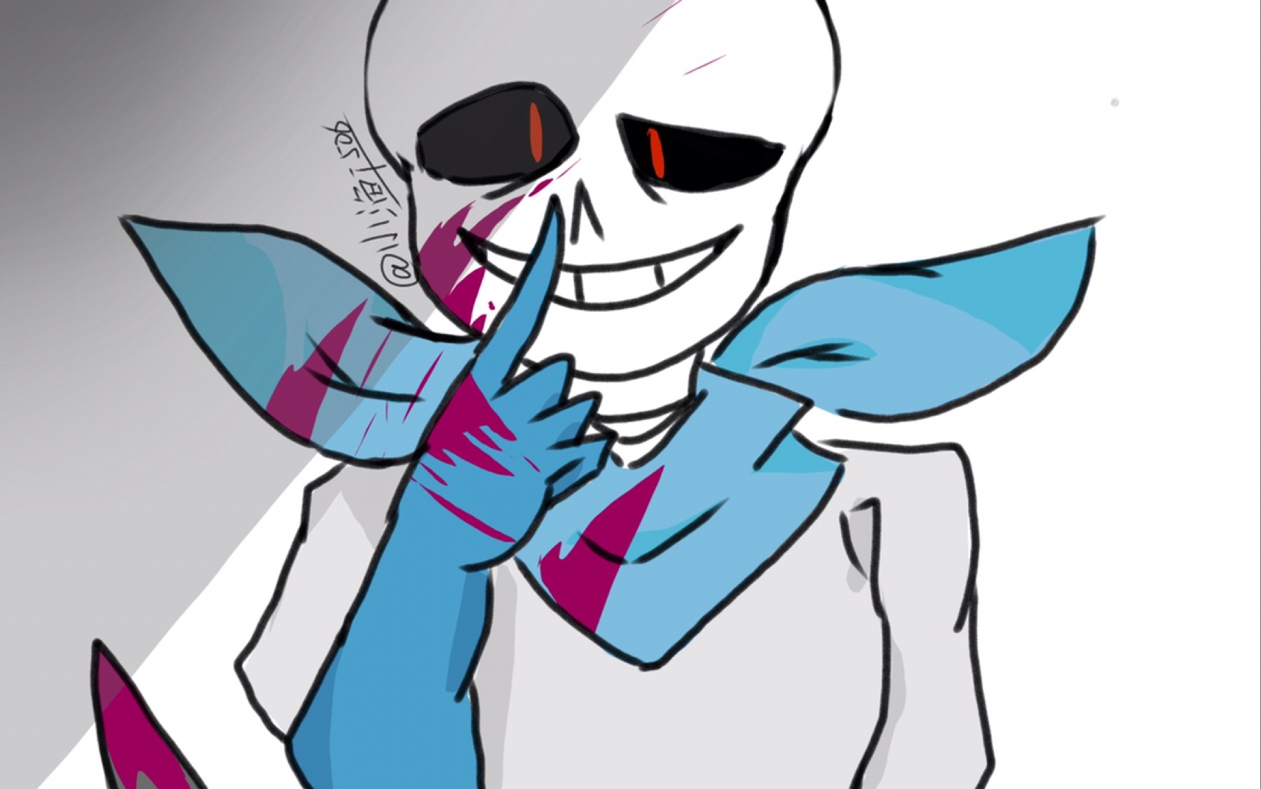 【nightmaresans/bluesans】绘画过程