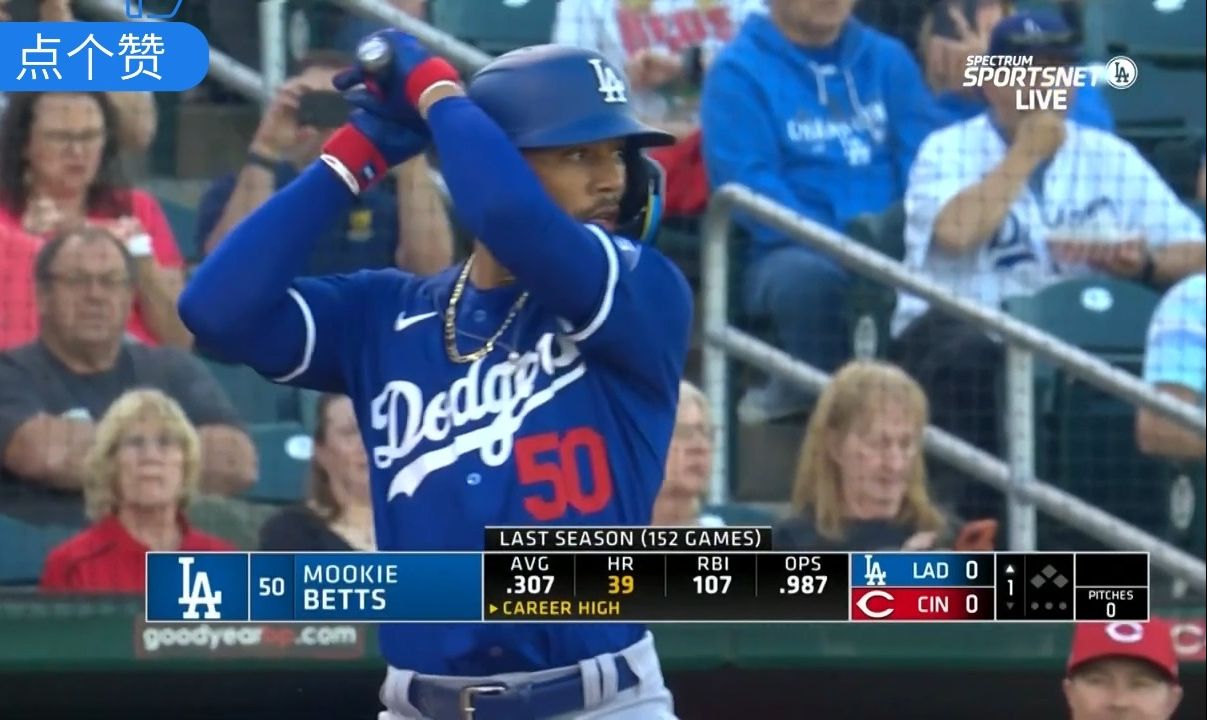 mlb春季训练道奇队vs红人队比赛集锦3.