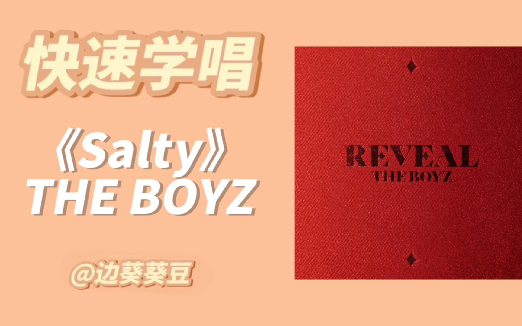 学唱必备THE BOYZ《Salty》音译空耳哔哩哔哩bilibili