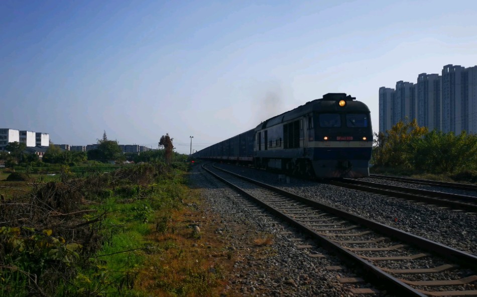 广岳铁路什邡站货列