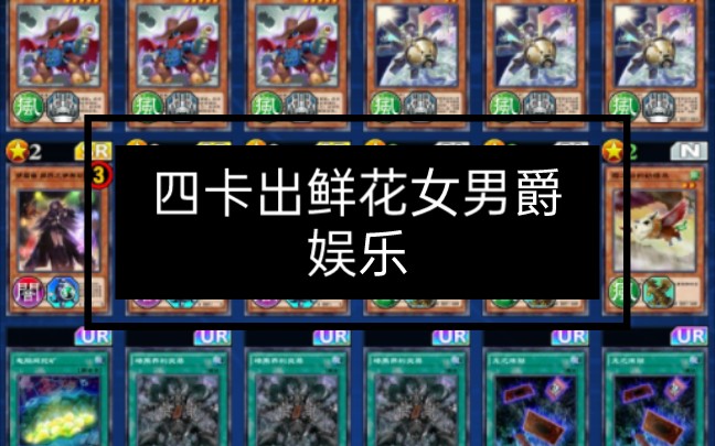 [游戏王dl]四卡出鲜花女男爵娱乐