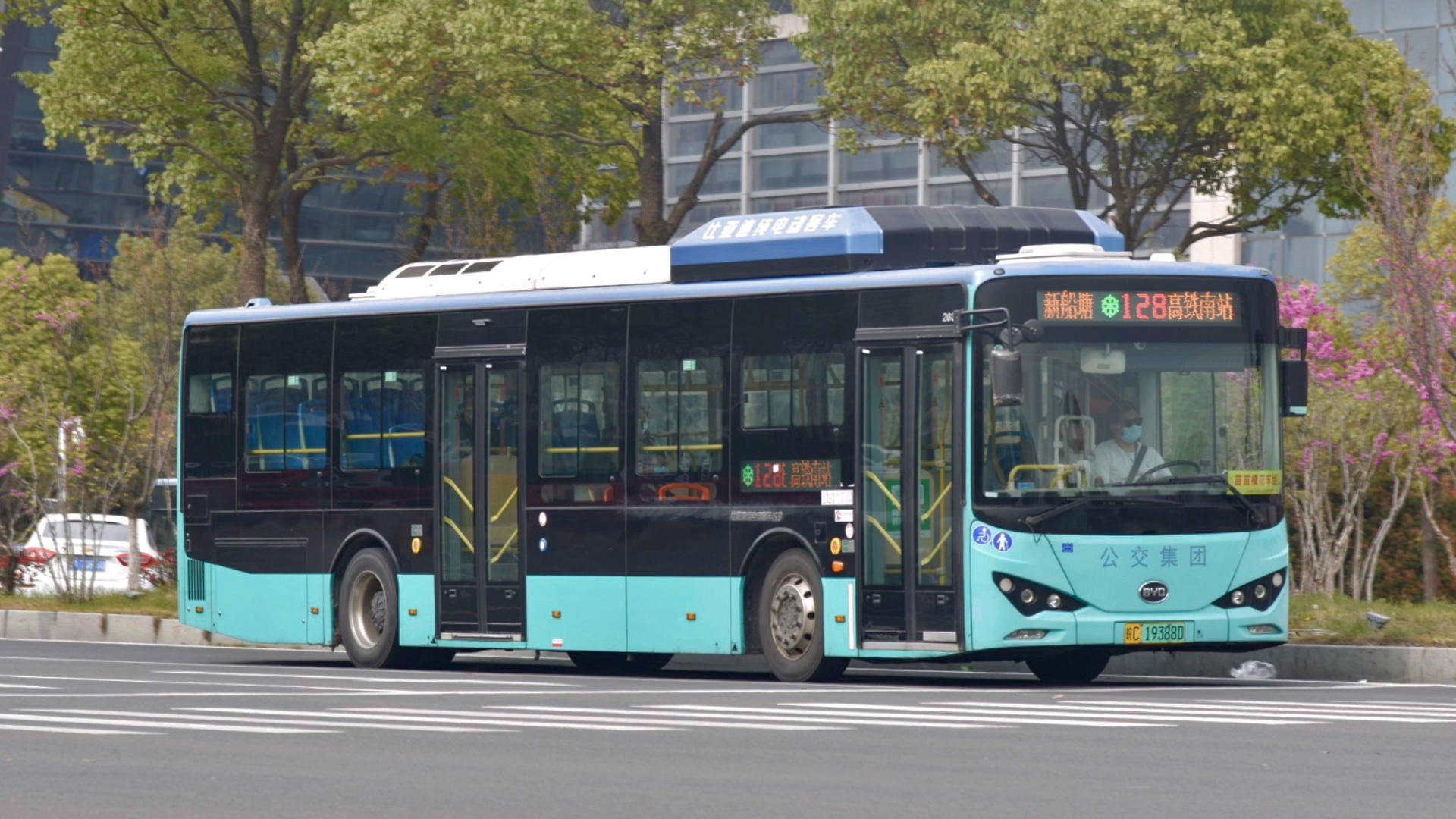 蚌埠公交128路比亚迪byd6121lgev3运行实录(皖c18086d)