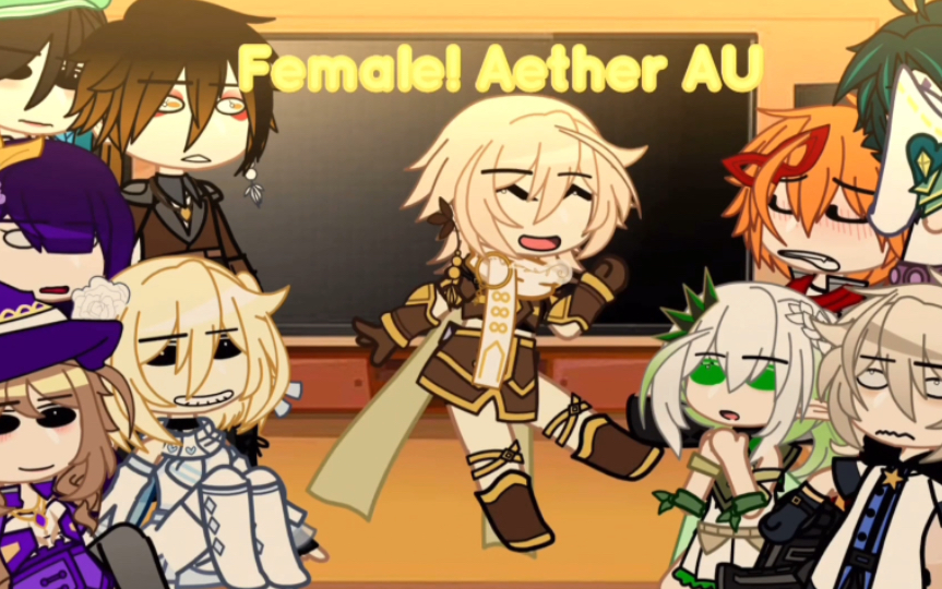 [图]Genshin impact react to Aether's AUs✨✨✨