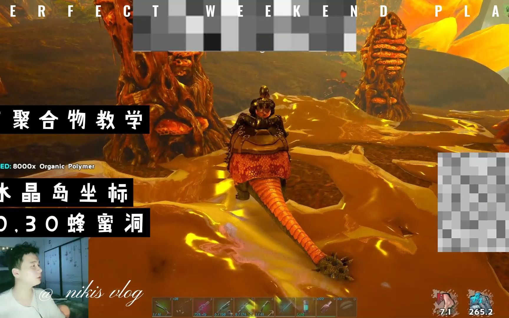 水晶岛3030蜂蜜洞聚合物盛产基地电锯可以打蜂蜜
