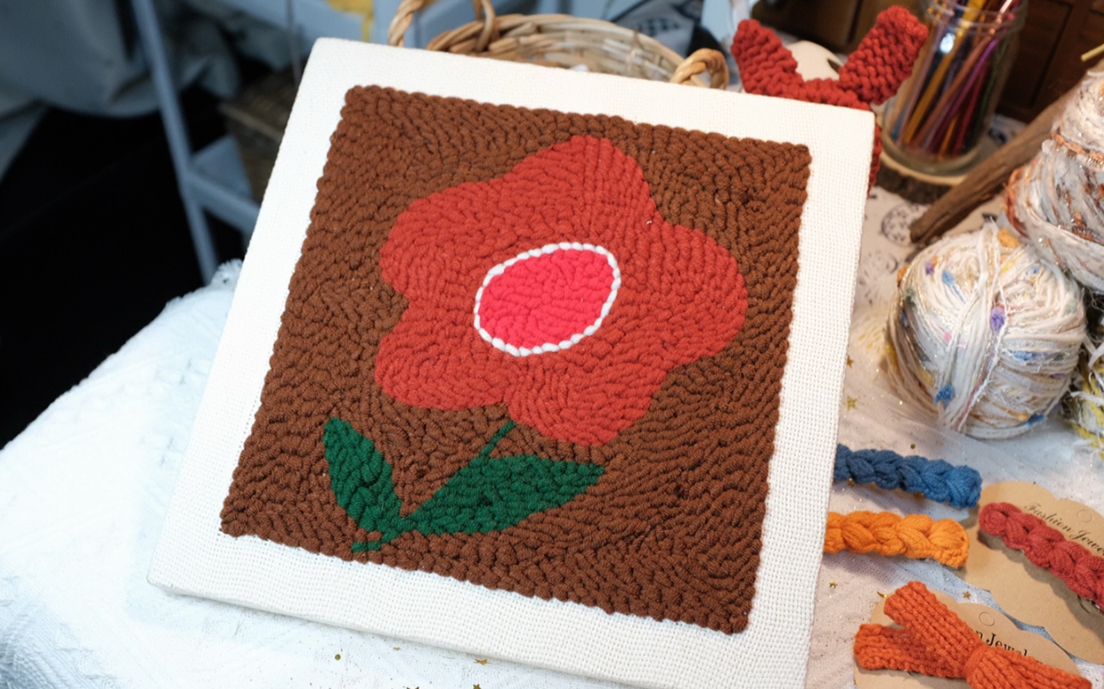 毛线画 戳戳绣刺绣墩秀