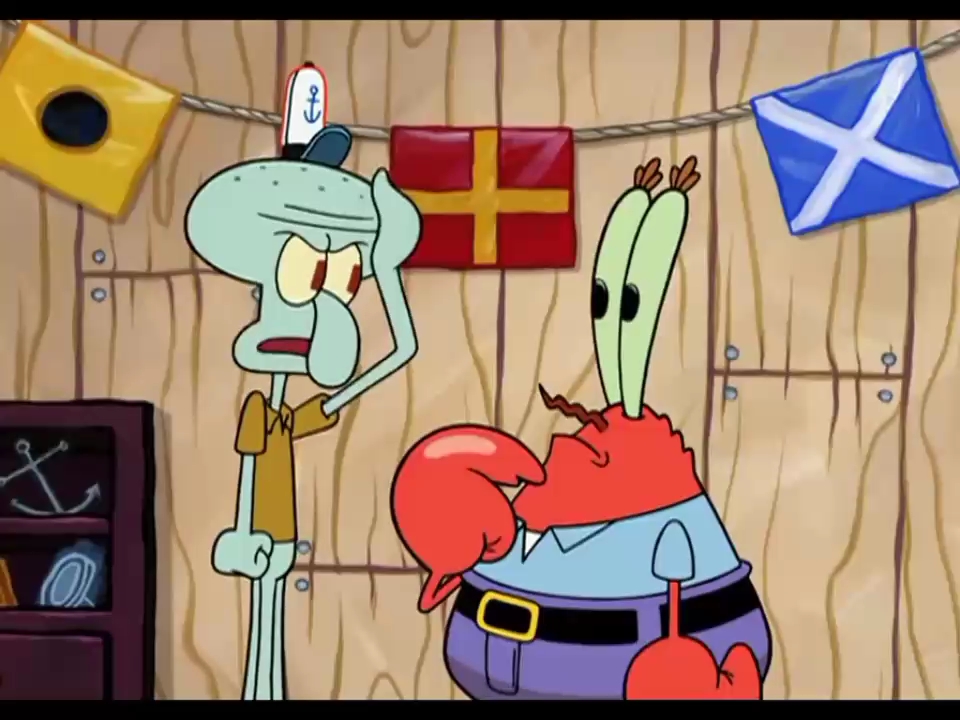 章鱼哥想装病不上班,被蟹老板检查身体后识破了