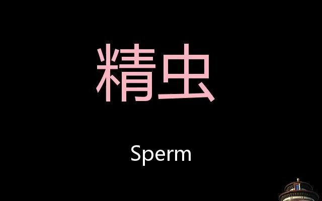 精虫 Chinese Pronunciation Sperm哔哩哔哩bilibili