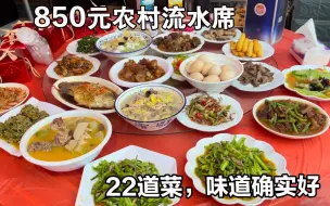 Download Video: 江苏乡下流水席，850元22道菜8冷14热，干净卫生还实惠