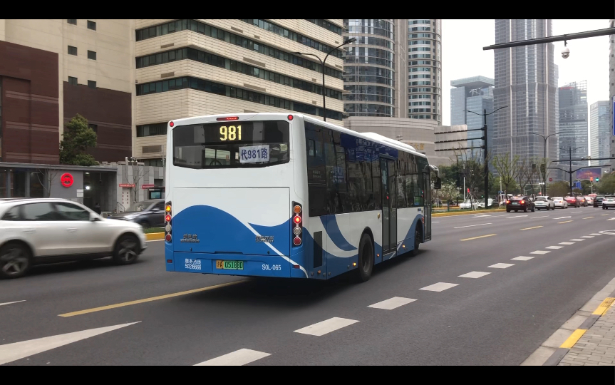 【上海公交】代车!浦东上南公交981路s0l-065出站