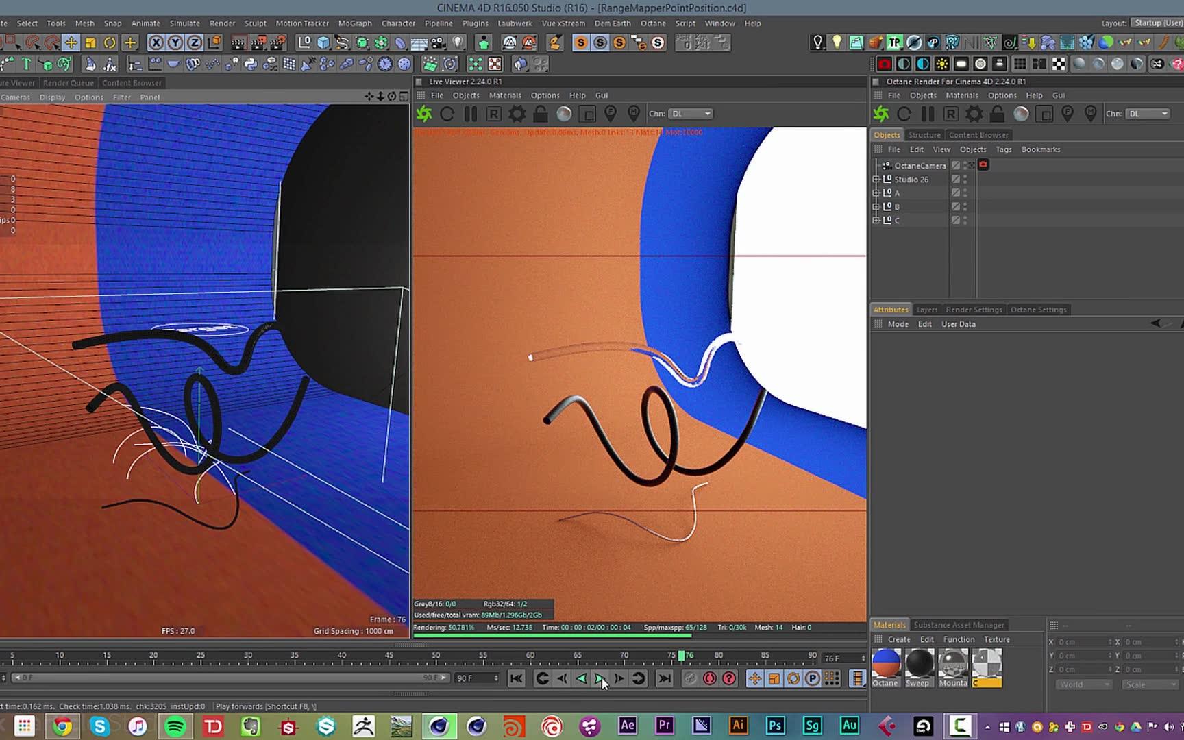 [图]Controlling Splines like a Mad Scientist (Using Xpresso)搬运教程