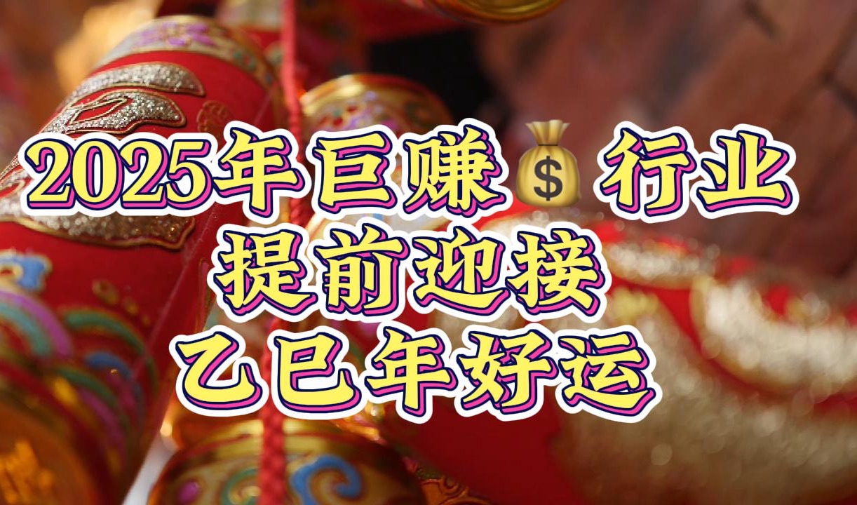 【2025预言】2025年吸金超旺的行业 |教你如何提前迎接乙巳年的好运气!| 2025年这些行业都将自带小金库体质哔哩哔哩bilibili