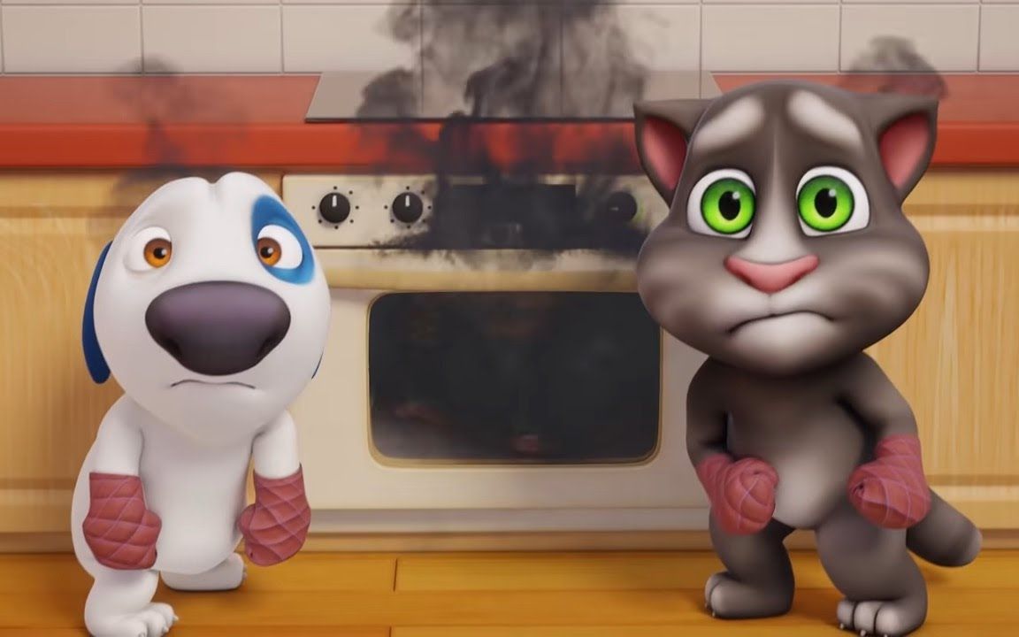 汤姆猫动画-汤姆做的美食难以下咽,奋发图强学习,终领悟精髓!