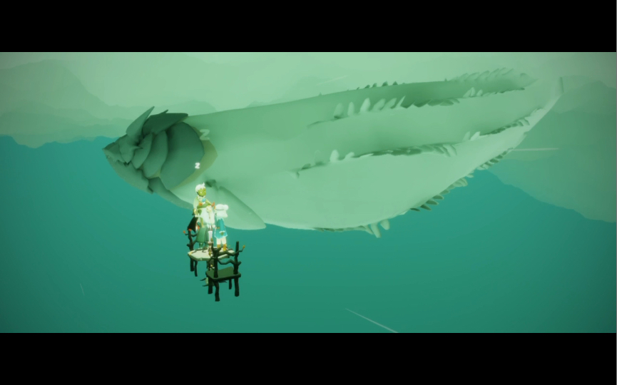 活动作品近距离欣赏雨林的白冥龙空心的鱼