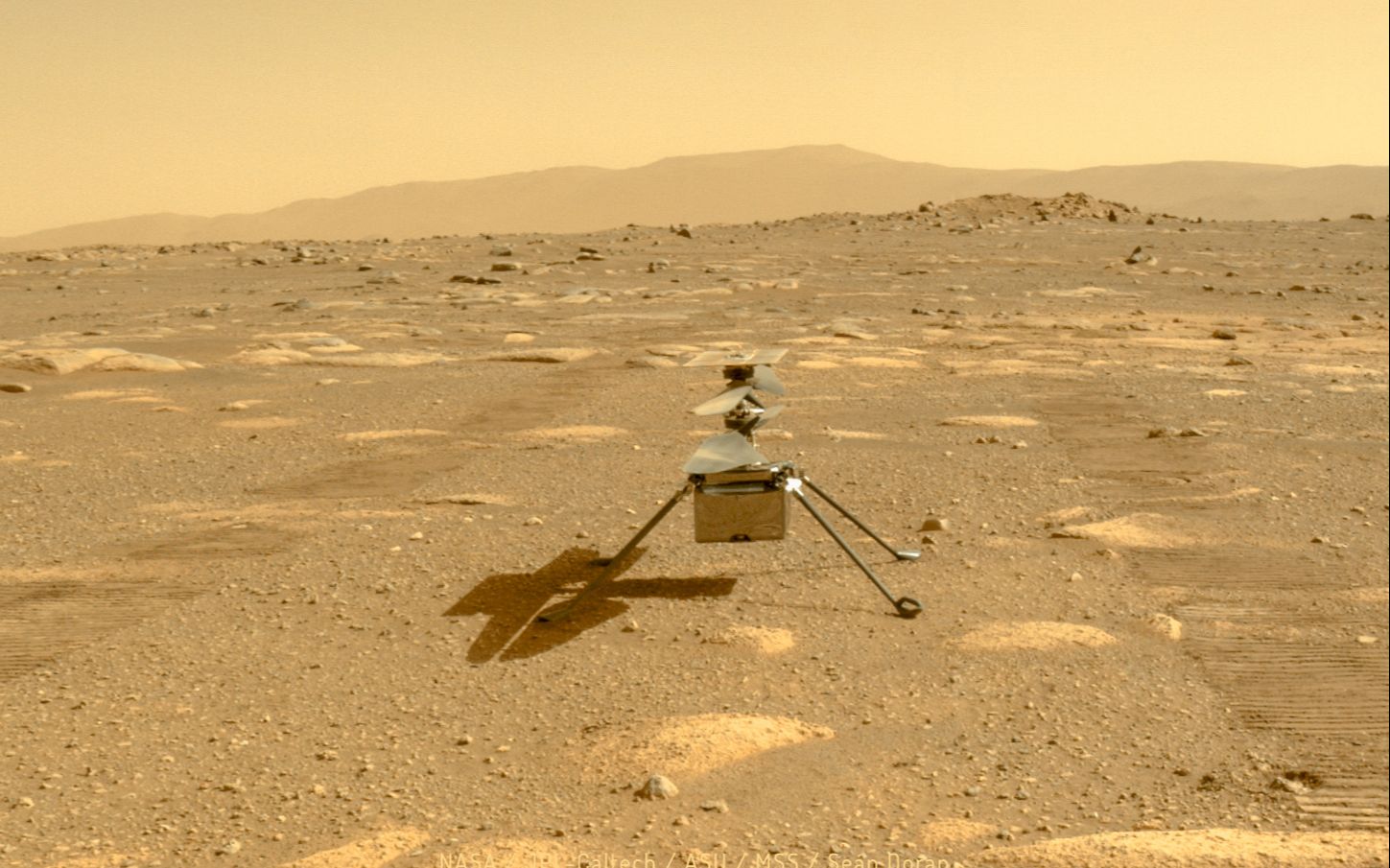 nasa无人机着陆火星,首张图片传回