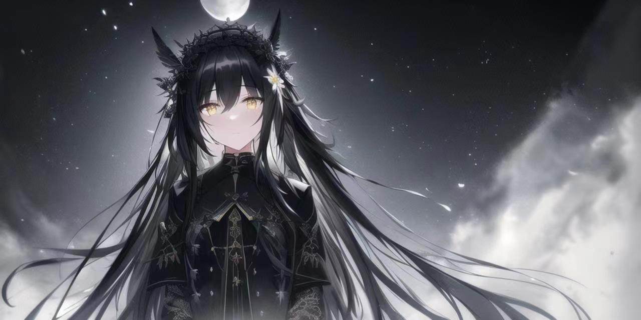 【ai绘画】月光下的忧郁少女