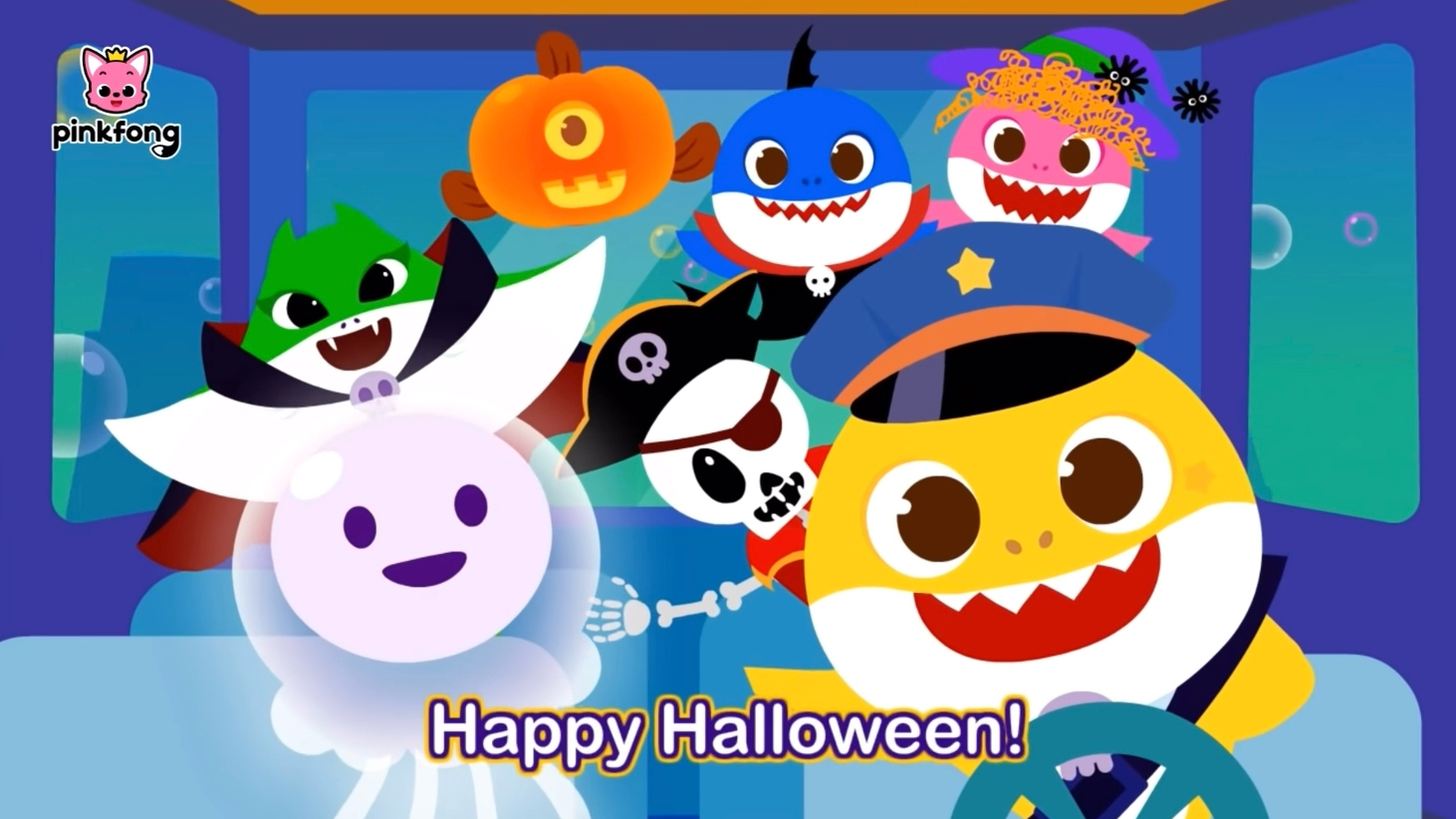 鲨鱼宝宝巴士 万圣节宝宝巴士 Baby Sharks Halloween Bus哔哩哔哩bilibili