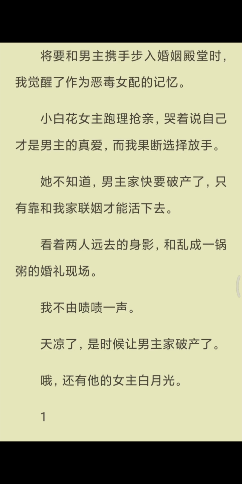 【已完结】她不知道,男主家快要破产了,只有靠和我家联姻才能活下去.看着两人远去的身影,和乱成一锅粥的婚礼现场.我不由啧啧一声.哔哩哔哩...