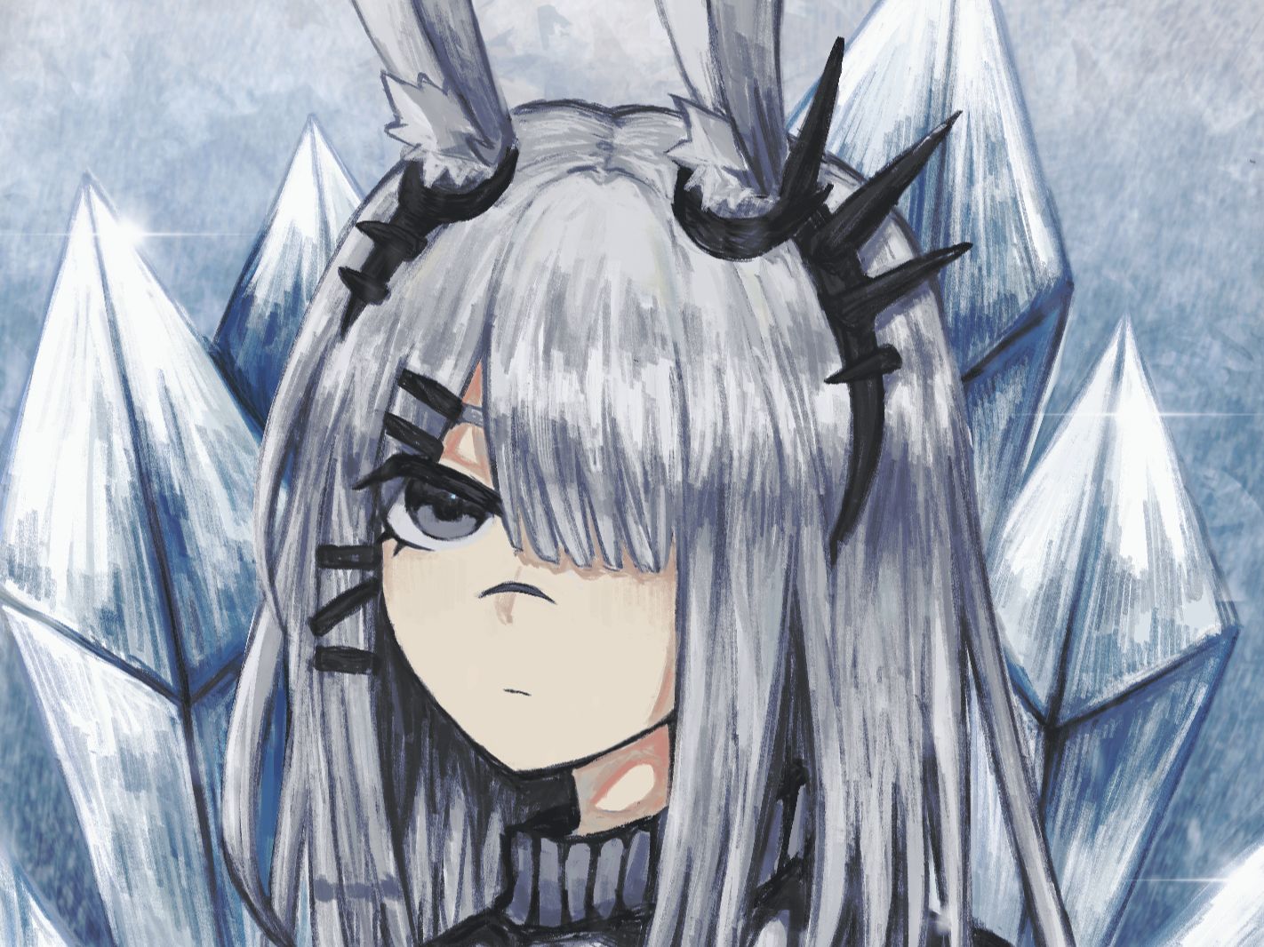 【同人绘画】霜星 白兔子