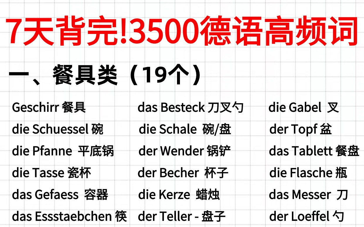 德语学习】10天拿下2000德语常用词汇,无痛内卷,偷偷惊艳所有人!附德语词汇分类表哔哩哔哩bilibili