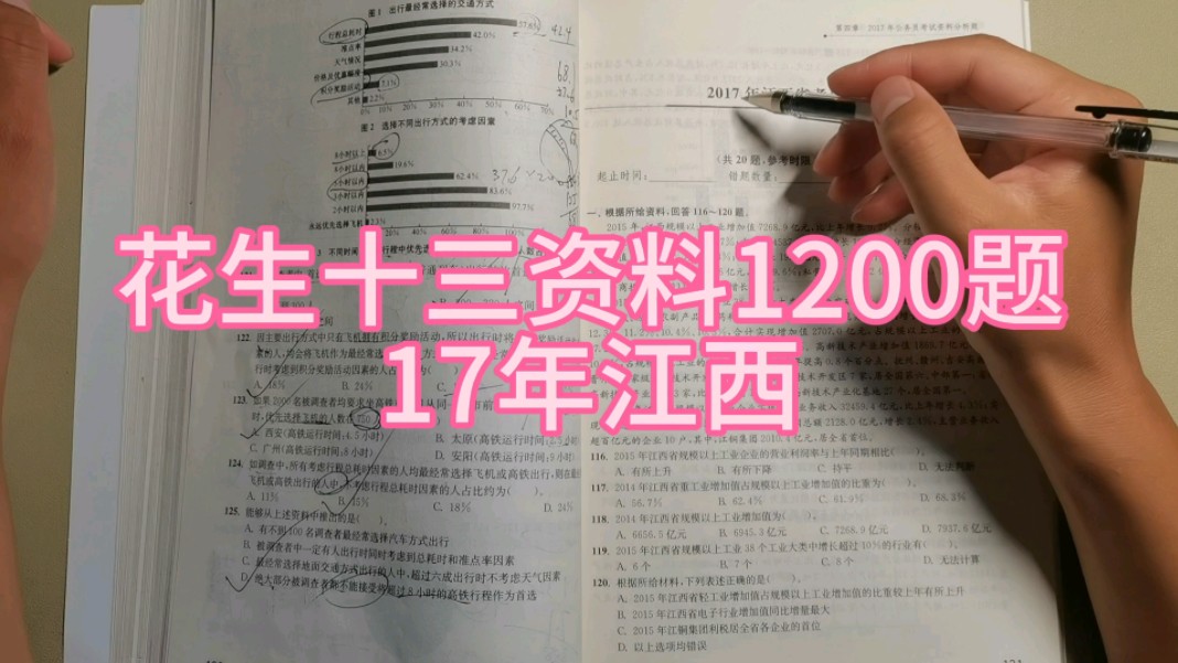 视频解析花生十三资料分析1200题—17江西哔哩哔哩bilibili