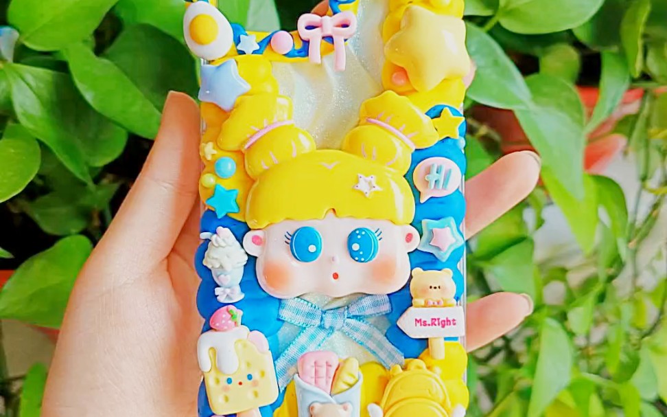 奶油胶手机壳,肉嘟嘟的小女孩