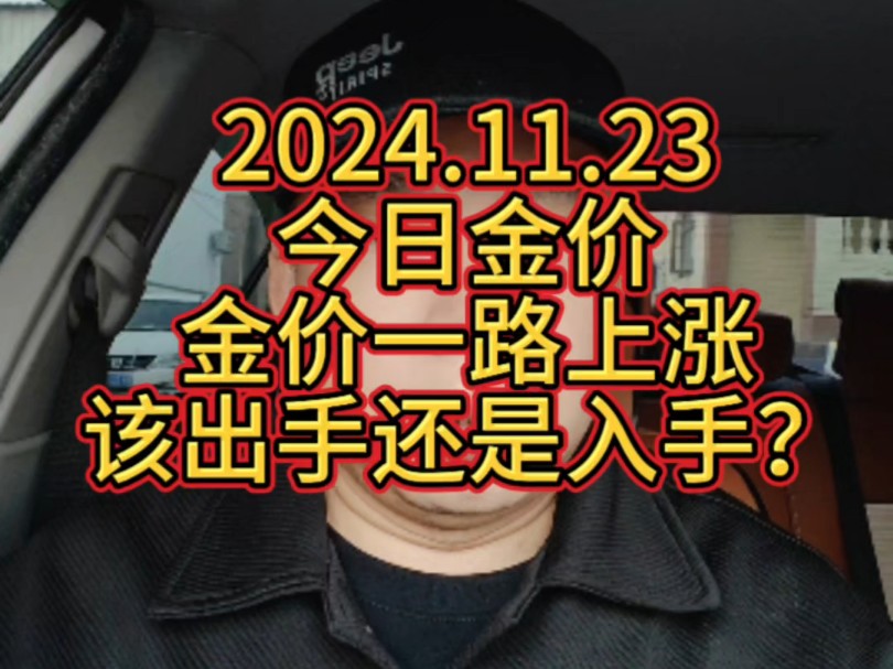 2024.11.23 今日金价 金价一路上涨该出手还是入手?哔哩哔哩bilibili