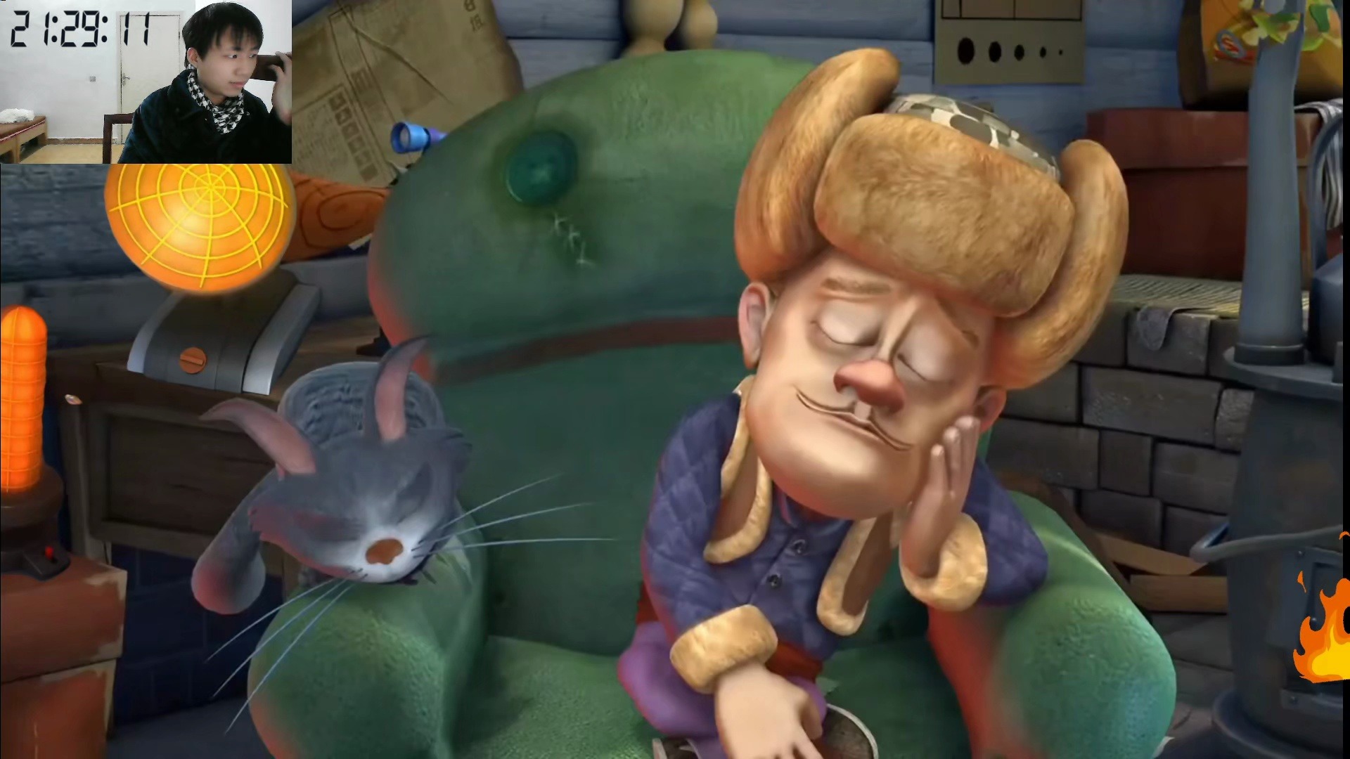 熊出没光头强肥波躺沙发 助眠