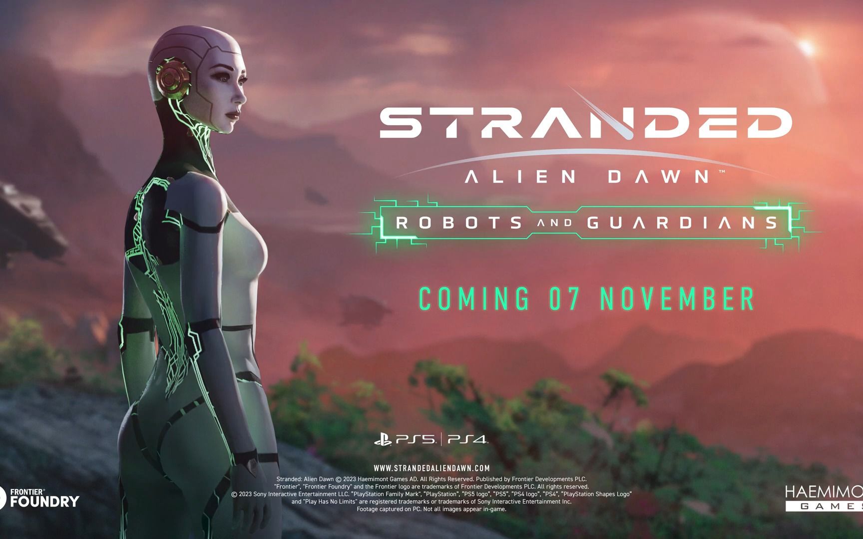 《滞困:异星黎明》 - 机器人与守护者宣布预告片 ps5 和 ps4 游戏