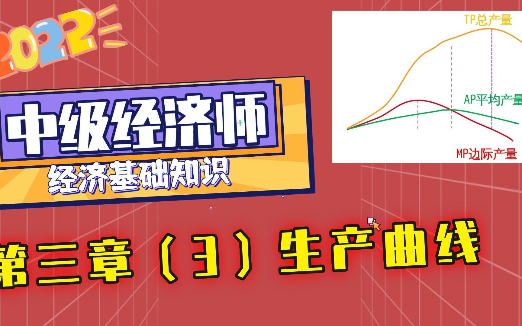 2022中级经济师经济基础知识第三章(3)生产曲线哔哩哔哩bilibili