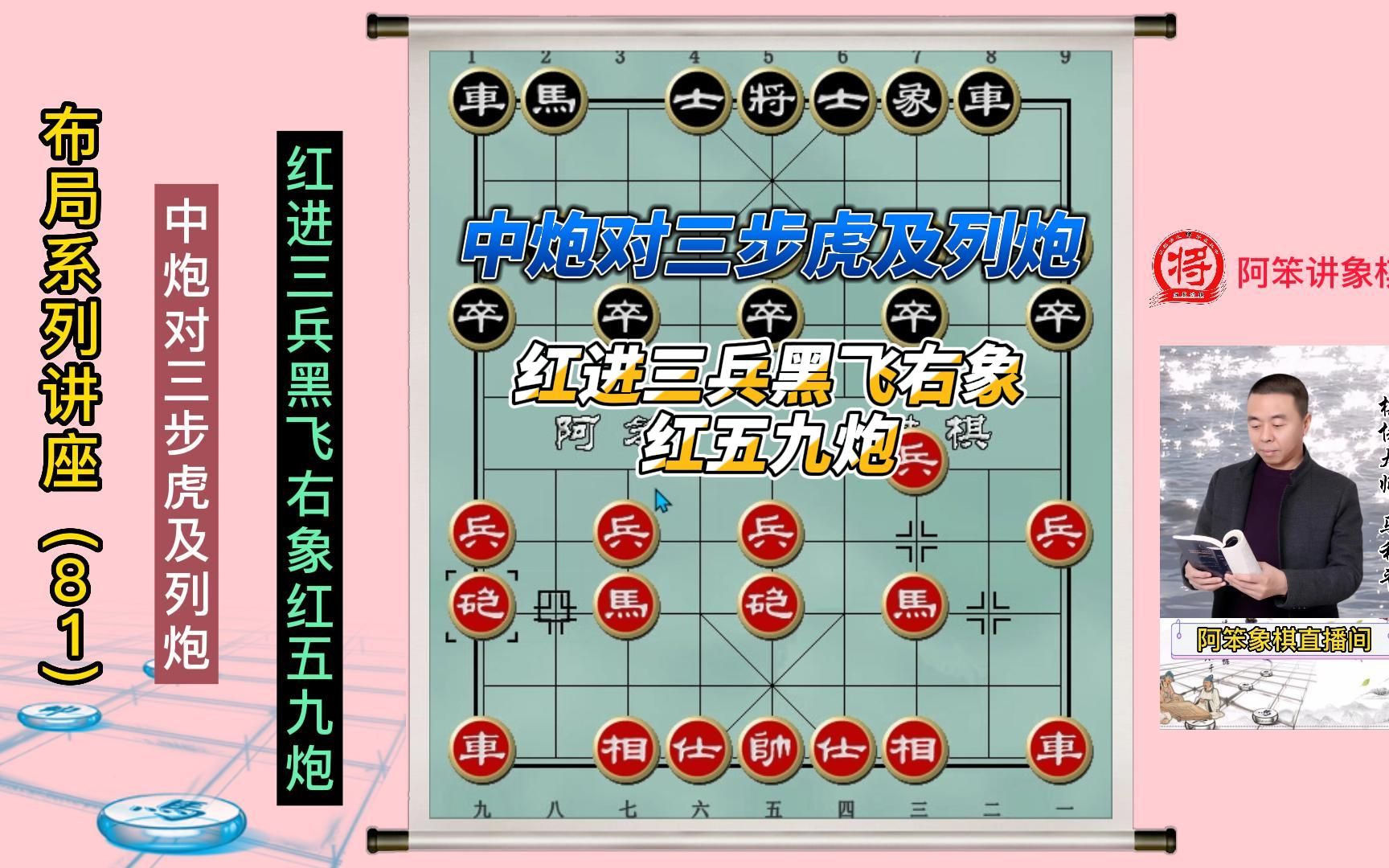 [图]中国象棋布局讲座 中炮对三步虎及列炮（红进三兵黑飞右象红五九炮）