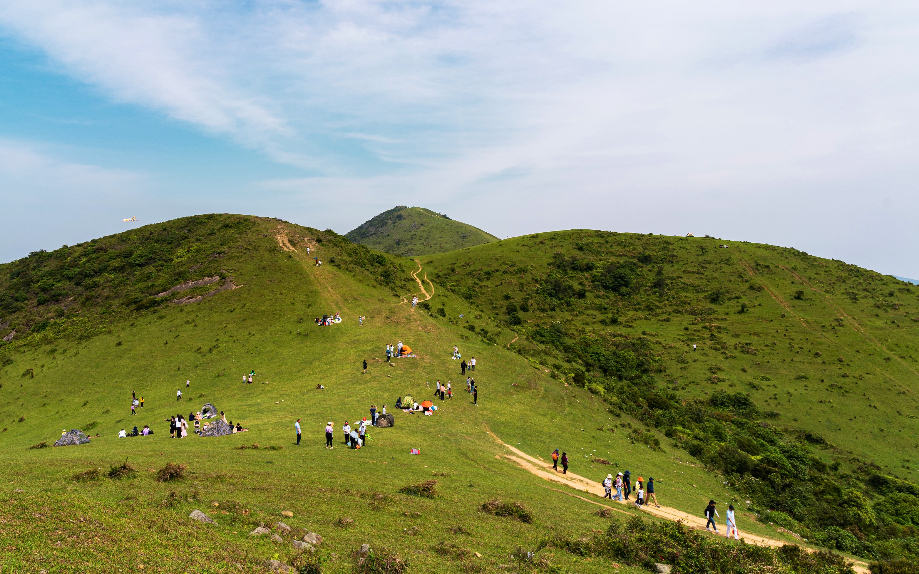 大姆山草场延时摄影,景色不错天气变幻莫测