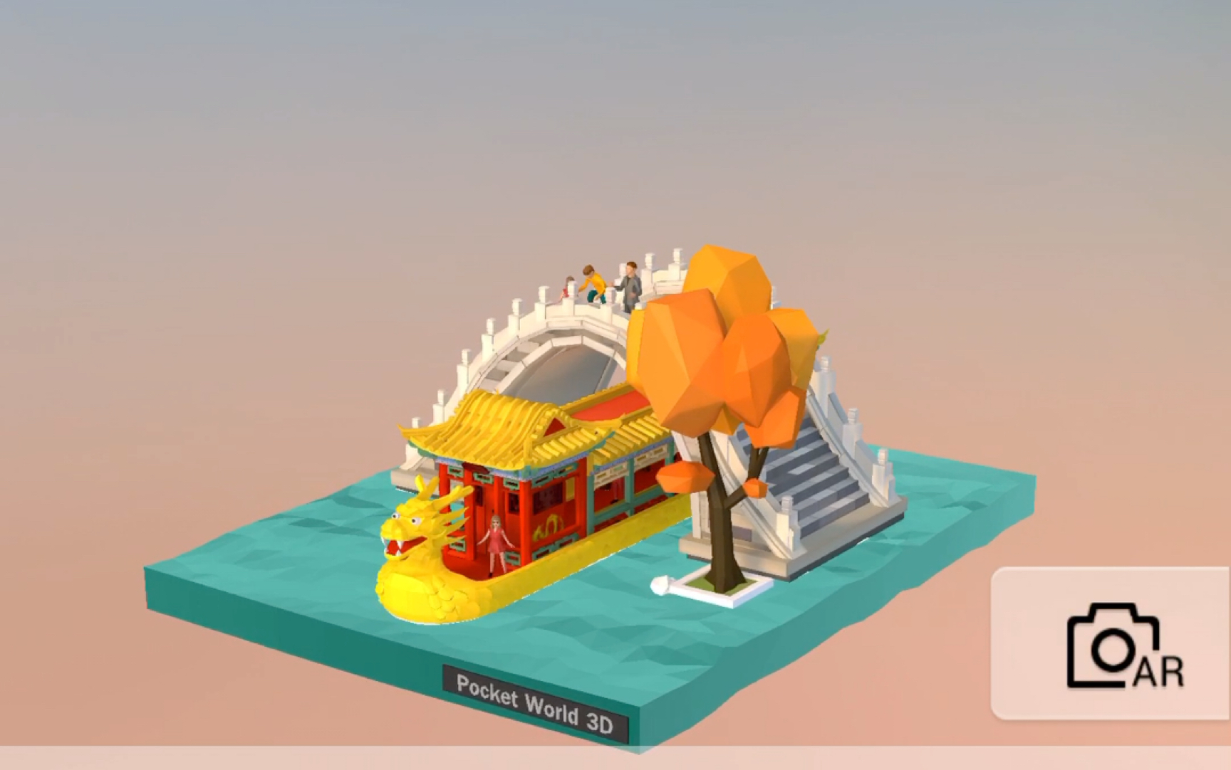 我爱拼模型-北京-玉带桥与龙舟