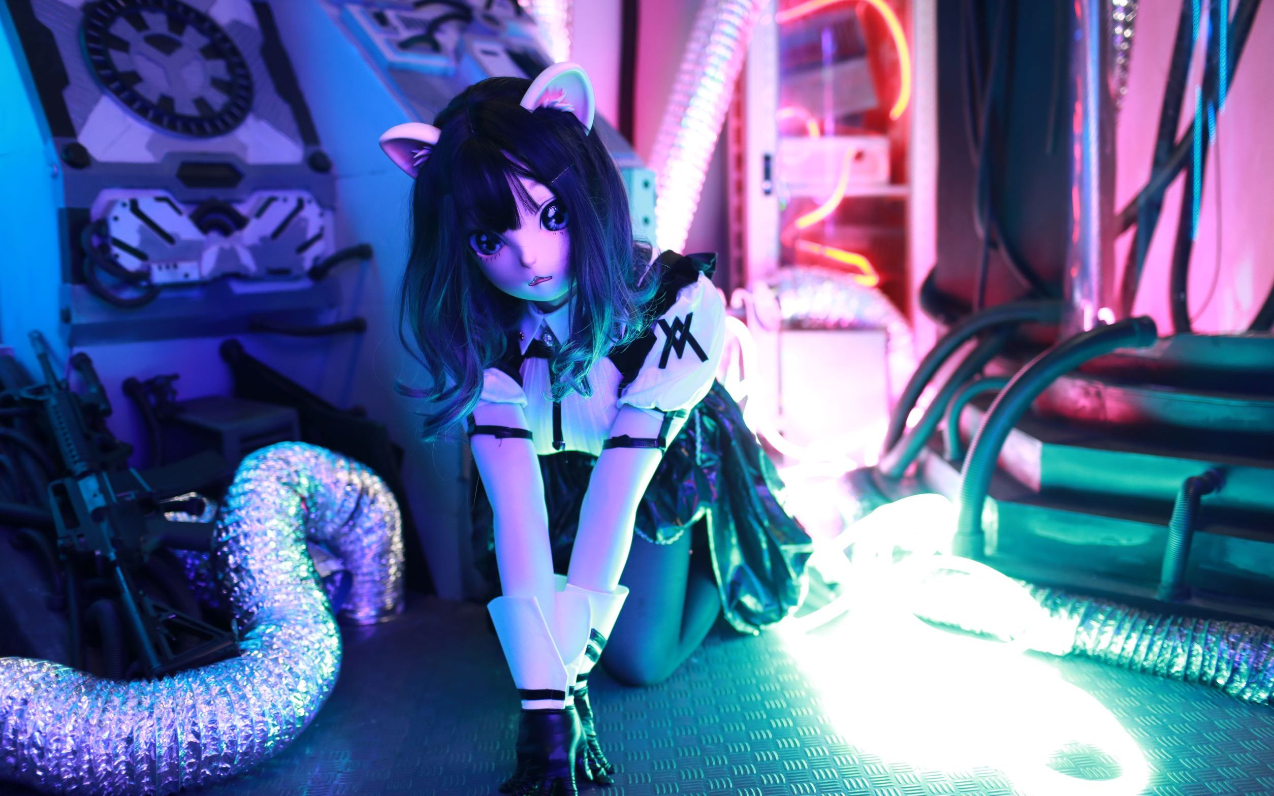 麦芽のkigurumi猫咪女仆武装准备想做猫猫的主人那一定得在我的瞄具里