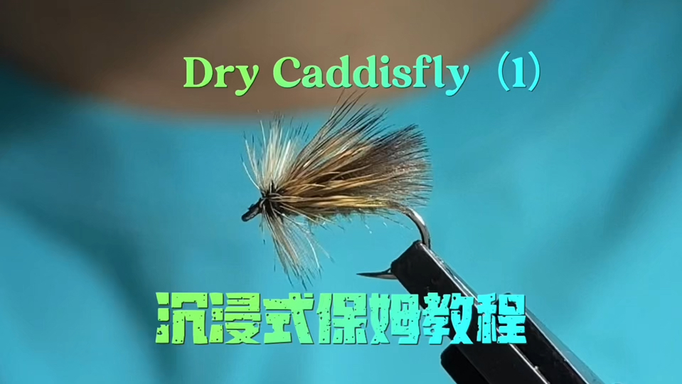 飞钓绑制—Dry caddisfly,蓑毛版,绑制内容所用材料在结尾展示,评论区留下你想学的毛钩哔哩哔哩bilibili