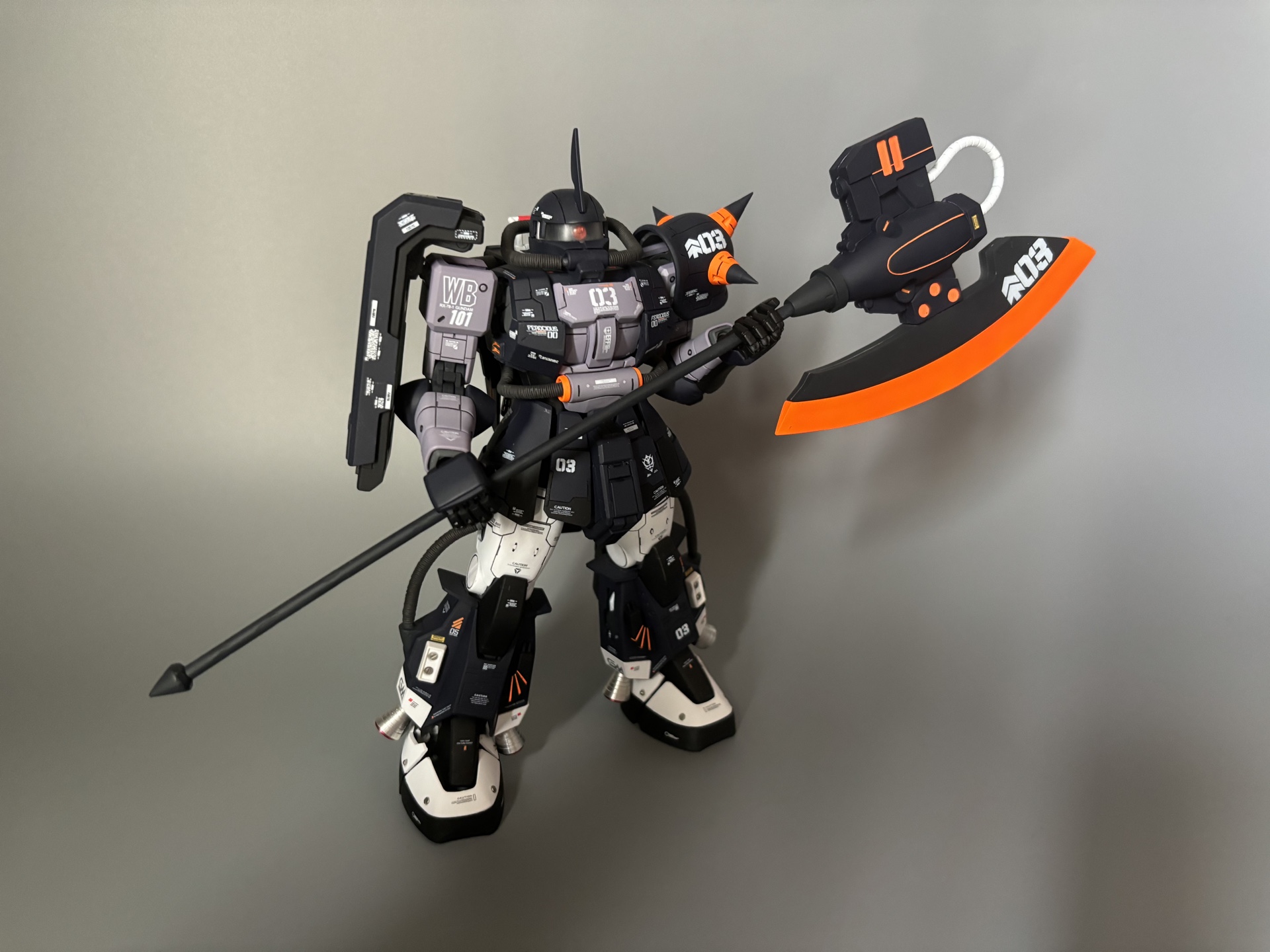 mg扎古gk全喷涂黑色三连星配色,不定期更新我的独眼军团1