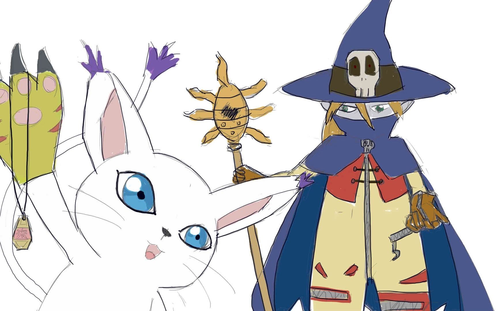 【丸狐鸭】从零学画第73天——画巫师兽和迪路兽