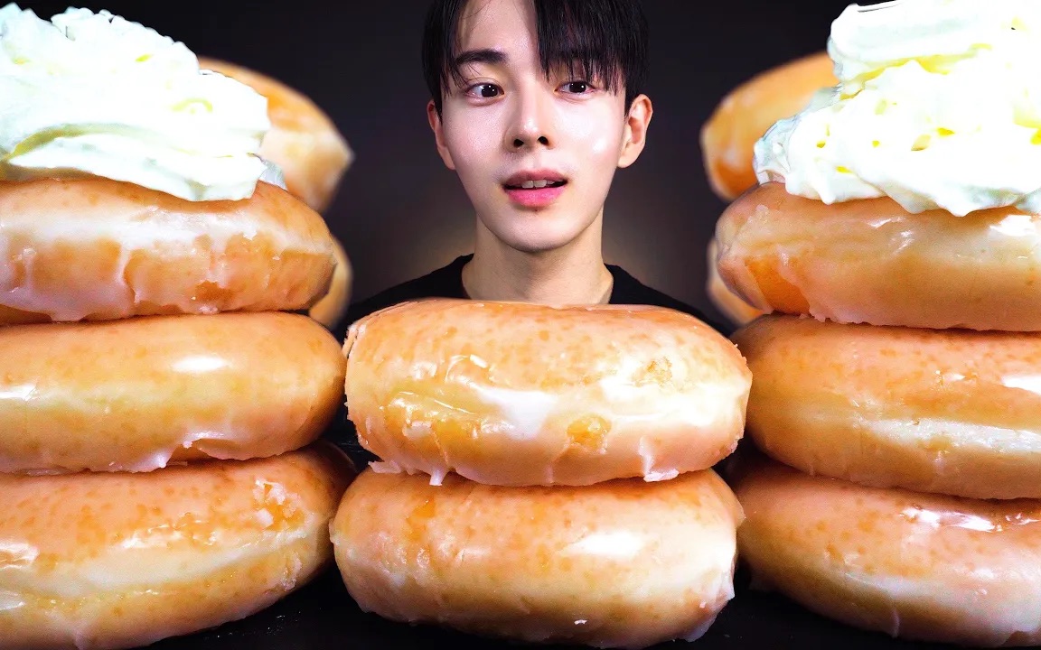 【chan sori 】吃播 脆皮甜甜圈特辑_哔哩哔哩_bilibili