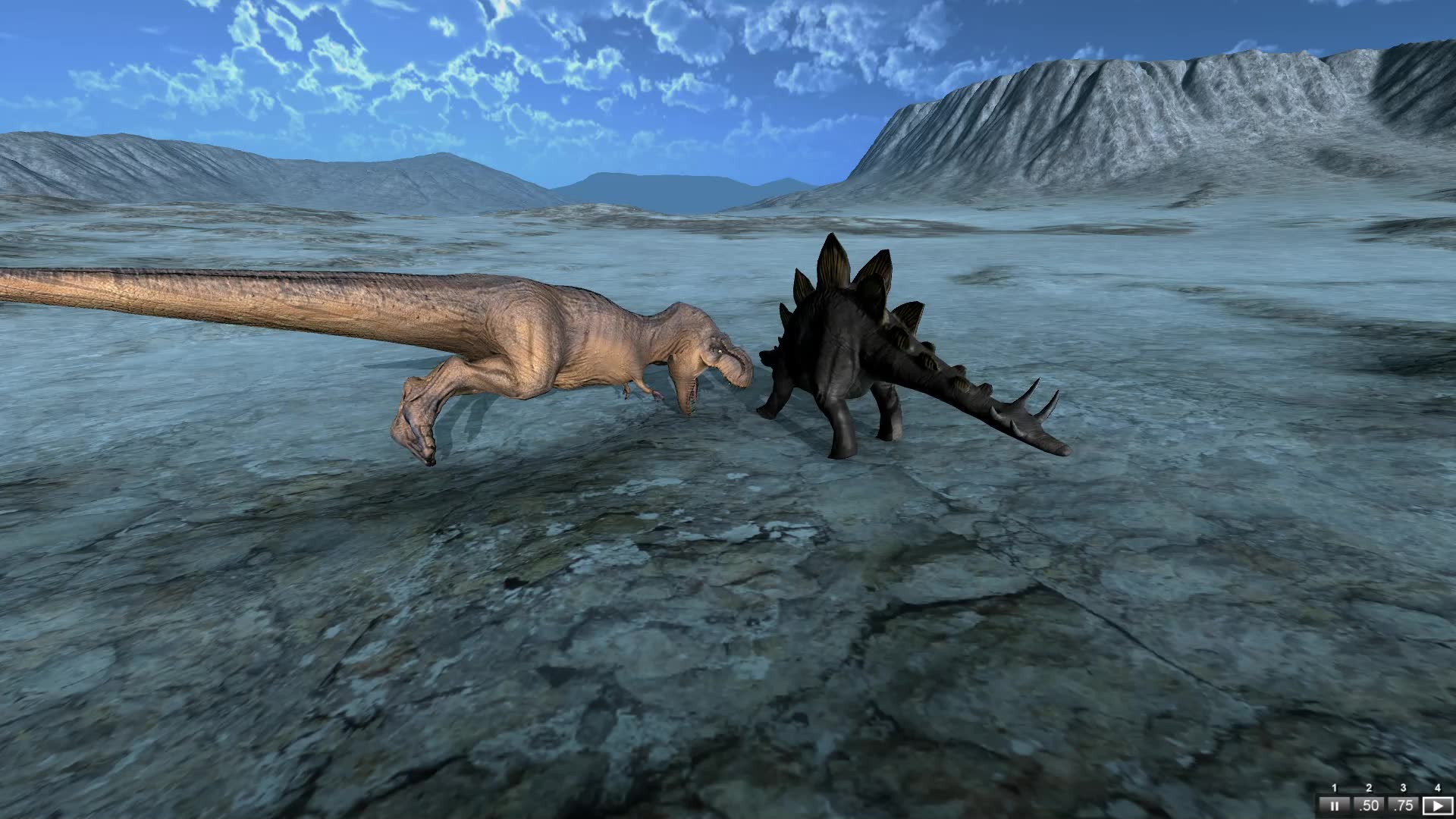 野兽战争剑龙大战霸王龙根本没法儿打