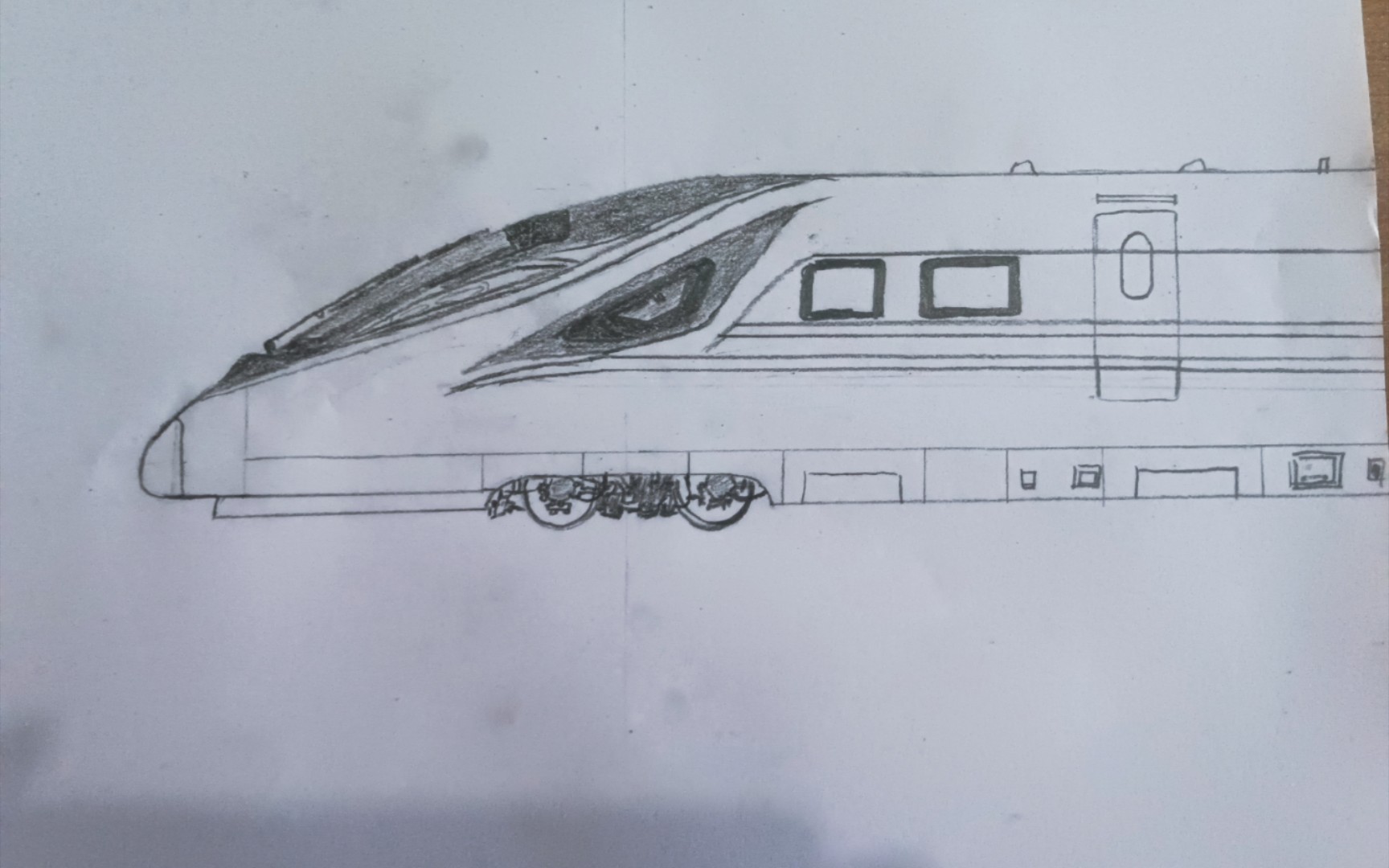 西成机破京沪焚,掌声送给长客人(绘画cr400bf-5033)