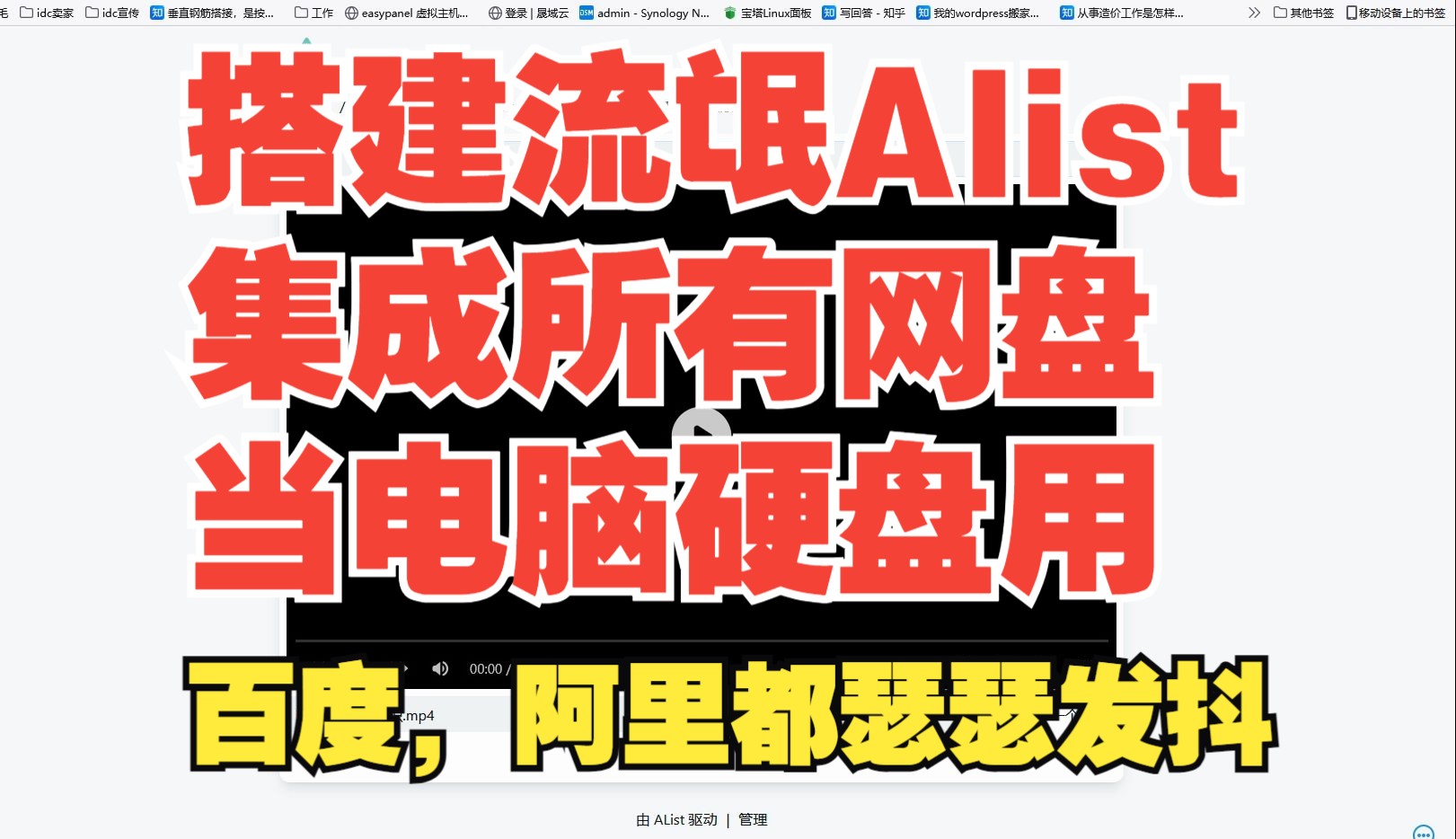 [图]alist网盘堪称流氓，集成所有网盘，百度网盘瑟瑟发抖吧