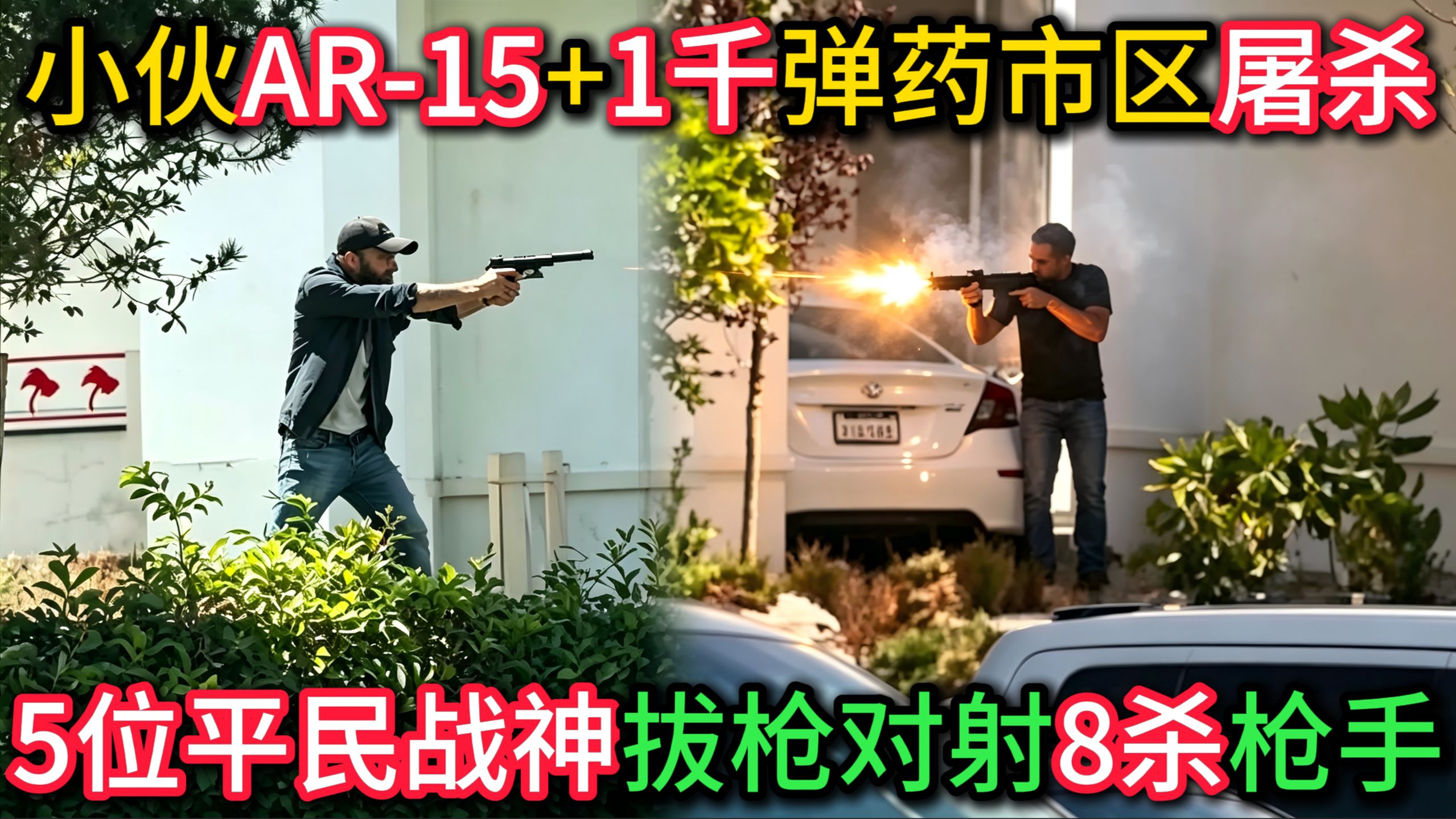 小伙AR-15市区屠杀，5位市民拔枪反抗8杀枪手，全员战神！【爱达荷枪击案详解】