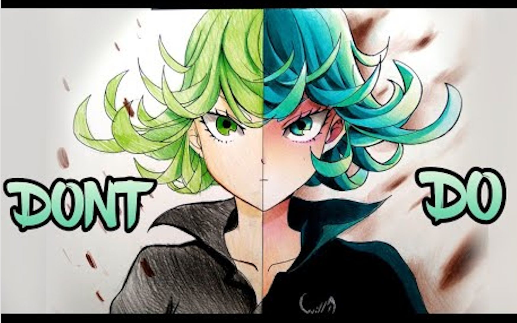 彩铅手绘了战栗的龙卷一拳超人