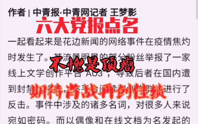 原来中国青年报早在3月8号就下场,冰点周刊谈肖战粉丝事件:他们到底在保卫什么哔哩哔哩bilibili