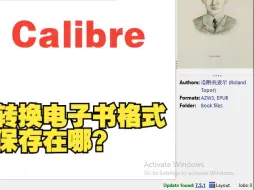 Download Video: Calibre 转换电子书格式之后，文件保存在哪？