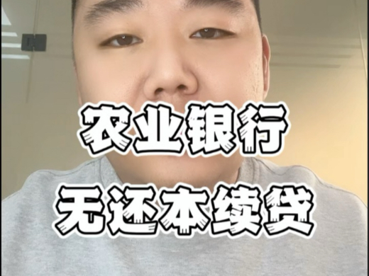 农业银行无还本续贷如何申请哔哩哔哩bilibili