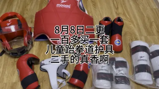 8月8日二更：花一百多买一套二手儿童跆拳道护具，我挺满意