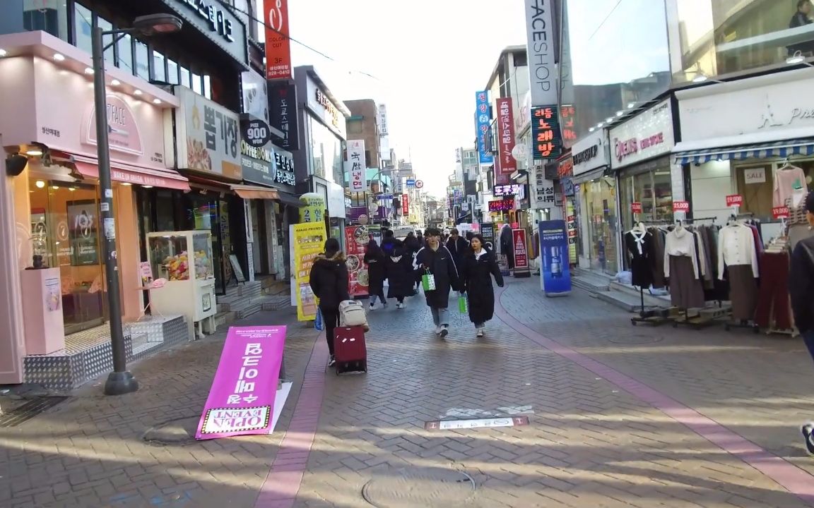 【超清韩国】漫步首尔 诚信女子大学站安岩站街景 2019.2哔哩哔哩bilibili