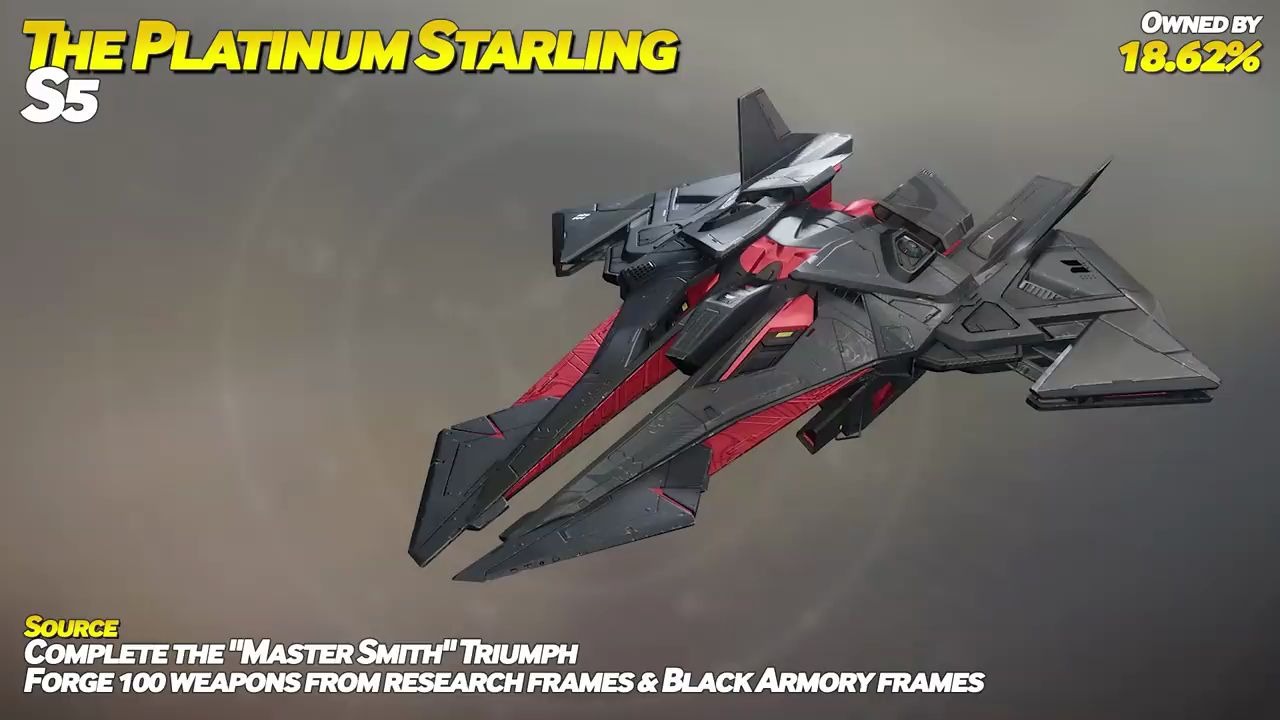 命运2稀有飞船来源与拥有率