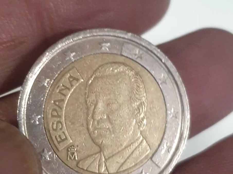 西班牙2欧元国王头像硬币